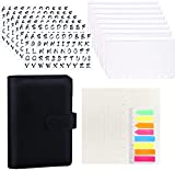 Antner Budget Binder with Zipper Envelopes, Money Organizer for Cash Envelopes Budgeting, A6 Planner Inserts Refill Paper, Budget Planner with Cash Envelopes, Money Saving Binder for Cash, Black