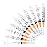 Disposable 2ml Syringe with 25Ga 1.0 Inch Needle, Individual Package pack of 100