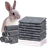 PINVNBY Disposable Pet Pee Pads All-Absorb Black Carbon Cage Liners Odor-Control Bunny Training Accessories with Quick-Dry Surface for Rabbits Guinea Pigs Hedgehogs Puppy Small Animals 50PCS (Black)