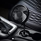 KMMOTORS Car Fan Automobile Vehicle Fan, Powerful Quiet 3 Speed Electric Car Fans with Comfortable USB Plug for Car/Vehicle