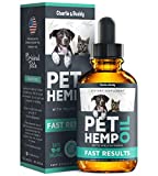Charlie & Buddy Hmp Oil Dogs Cats - Helps Pets with nxiety, Pin, Strss, Slp, rthritis, Sizures Rlief - ip Jint Halth - 100 Natural Pure Drops, Organic Clming Trats