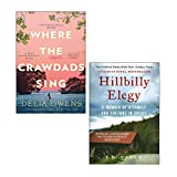 Hillbilly Elegy by Vance, Where the Crawdads Sing by Delia Owens 2 Books Collection Set