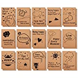 30 Pack Kraft Notebooks, 15 Designs A6 Cute Mini Pocket Notebooks and Journals, Feela Lined Motivation Small Journal Notebook Bulk for Women School Supplies Taking Memos, 4.1X5.8 in, 80 Pages