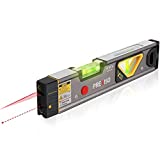 PREXISO 2-in-1 Laser Level Spirit Level with Light, 100Ft Alignment Point & 30Ft Leveling Line, Magnetic Laser Leveler Tool for Construction Picture Hanging Wall Writing Painting Home Renovation