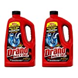 Drano Max Gel Drain Clog Remover and Cleaner for Shower or Sink Drains, 80 oz, 2 pack