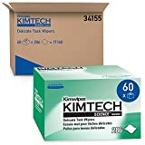 Kimberly-Clark PROFESSIONAL Kimwipes Delicate Task Kimtech Science Wipers (34155), White, 1-PLY, 60 Pop-Up Boxes / Case, 286 Sheets / Box, 16,800 Sheets / Case