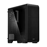 Zalman S2 ATX Mid Tower Computer Case with 3X Pre-Installed 120mm Fan, Tinted Tempered Glass Panel w/ Patterned Mesh Front Panel for Airflow Gaming Office mATX PC (Tempered Glass - 3 Fan),S2 TG