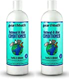 earthbath Oatmeal and Aloe Conditioner - Detangles & Relieves Itching - Vanilla & Almond, 16 oz (Pack of 2)