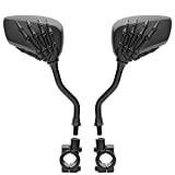 TOPCABIN 1 Pair Bicycle Mirror,Big View Bike Rear View Mirror Blindsight Multi Angle Adjustable Bike Mirror Billet Aluminum Chrome Plated Outside Skull Claw Style Also Suitable for Motorcycle Mirror