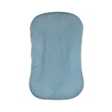 Muslin Baby Lounger Cover Soft Organic Cotton Slipcover Fits Newborn Lounger for Baby Boys and Girls (Blue)