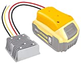 20V to 12V Step Down Power Inverter Aadpter Compatible with DeWalt 20V Batteries, DC 20 Volt to DC 12 Volt 15A 180W DeWalt Power Wheel 12V Converter, Buck Boost Voltage Regulator 12V (No Battery)