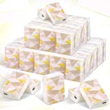 50 Bulk Pocket Tissues Wallet Facial Tissues Modern Geometry Designed Tissues Travel Size Individual Tissue Packs Mini Size Tissue for Guests 3 Ply Facial Tissues for Graduation Celebration Travelling