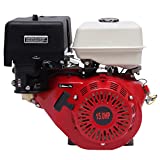 Lidhujnk Gas Engine Air Cooled 15HP 4 Stroke for Go Kart OHV Pull Start 420CC 3600Rpm 9KW Gas Powered Multi-Use Engine
