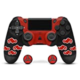 Controller PS-4 Wireless Compatible with PS-4/Slim/Pro, FTFVaska P4 Controller Gaming Gamepad with Charging Cable, Dual Vibration PS4 Remote Game Joystick Controller (Red Cloudy)