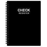 Check Register  A5 Checkbook Log with Check & Transaction Registers, Bank Account Register Booklets for Personal and Work Use, Black
