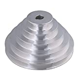 Mxfans 16mm Bore Outter Dia 54-150mm Pagoda Pulley Wheel 5 Step A Type V-Belt Pulley Belt