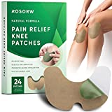 AOSORW Pain Relief Patches 24 Count, Knee Shoulder Neck Heat Patches for Pain Relief, Natural Hot Herbal Ingredients Plaster Pain Relieving Paste Patch, Long Lasting Relief of Muscle Joint Pains