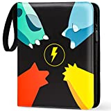 zeerliki 9-Pockets Trading Card Binder with Sleeves,Card Binder Collect Holder Case,900 Pockets Zipper Binder Case Album for Boys Girls