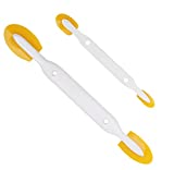 Two-Way Grout Caulk Finishing Tool - 4 Size 2 Pieces Set - Smooth Grout Sealant Silicone Caulking Tool - Rubber Spatula Spreader - Grout Sealer Applicator - Ergonomic Handle Grip