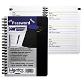 My Password Book - 7" X 5" Quick Search Design Password and Private Code Journal (Black, Regular)