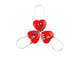 Red Heart Padlock, Mini Code Lock, Wire Rope 3-Digit Code Combination Padlock for Travel Bags/Suitcase/Lockers/Backpacks/Jewelry Boxes, 3 Packs