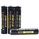 Shockli 10440 3.7v Rechargeable Battery 350mAh for LED Flashlight Torch-(4 Pack)