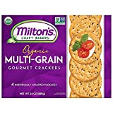 Milton's Craft Bakers Organic Multi-Grain Crackers - Multigrain Crackers, Certified Organic, Non-GMO, Kosher, Healthy Crackers, Savory & Sweet Taste, Great for Charcuterie Boards - 24 Oz