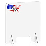 INTELLIMADE, Sneeze Guard Panel for Desk, Counter and Table, Portable Plexiglass Barrier, Next-Day Shipping, Clear Acrylic Shield-1/4-Thickness (16" W x 30" H)