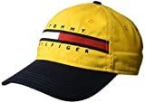 Tommy Hilfiger Men's Dad Hat Avery Baseball Cap, Golden Glow/Navy Blazer, One Size US