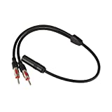 X AUTOHAUX Universal Car Radio Auto Antenna Splitter 1 Female to 2 Male Aerial Adapter Plug Connector Cable FM AM Stereo Audio Y Shape Extension 40-UV44