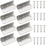 ITROLLE 8PCS Metal Reliable Efficacy Angled Drawer Lock Strike Plate Angled Drawer Lock Strike Plate for Door Panels Home Office Cabinet Cupboard Drawer with Screws