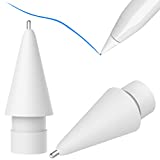 Upgraded 2 Pack Pencil Tips for Apple Pencil ,No Wear Out Fine Point Precise Control Pencil Replacement Nibs ,Compatible with Apple Pencil 1st Gen and 2nd Gen/ iPad Pro Pencil ,White