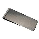 Stainless Steel Money Clip Holder Slim 2 1/8 by 3/4 Inches (Silver, 1)