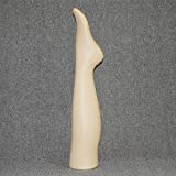 WellieSTR 1 Piece (Light Yellow) Plastic Female Mannequin Leg, Magnetic Bottom, Sox/Sock Display,Stocking Mannequin