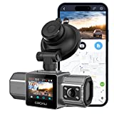 COOAU 2.5K Dual Dash Cam, Built-in GPS WiFi, 1440P Dash Cam Front and Inside with Infrared Night Vision, Dash Camera for Cars with Parking Mode,Loop Recording (D20S)