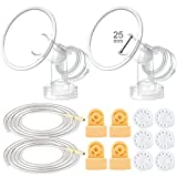 Maymom Breast Pump Kit Compatible with Medela Pump in Style Advanced Breast Pumps;2 Breastshields (one-piece, 25mm), 4 Valve, 6 Membrane, & 2 Pump-in-Style Tubing Can Replace Medela Pumpin Style Valve