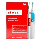 Zimba Essential Whitening Kit - Includes 14 Whitening Treatments Formulated for Sensitive Teeth (28 Strips), 1 Cool Blue Desensitizing Pen & 1 Travel Teeth Whitening Pen