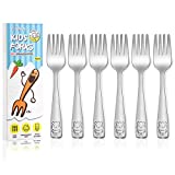 VITEVER 6-Piece Toddler Forks, Small Stainless Steel Kids Forks Set, Children Safe Forks for Self Feeding - Mirror Polished, Dishwasher Safe