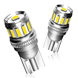 AUTOONE 194 LED Bulb, License Plate Light 300% High Brightness T10 168 2825 W5W LED Bulbs for Dome Map Door Courtesy Interior Car Lights 6500K White, Pack of 2