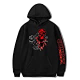 Corpse Husband Merch Anime Hoodie Sweatshirt Pullover Tracksuit Hoodies Harajuku Tops (Black,Large)