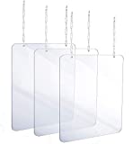 Alpine Industries Plexiglass Sneeze Guard - Hanging Acrylic Shield - Heavy Duty Protective Barrier - Hanging Protective Sneeze Shield for Business, Office, Restaurant, Schools, Cafeterias (3, 30 x 40)