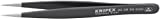 KNIPEX Tweezers,ESD,Straight,5-1/4 In,SS,Black (922869ESD)