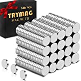 TRYMAG Small Magnets, 340Pcs 4x1MM Mini Magnets Neodymium Magnets, Tiny Round Fridge Magnets Small Strong Rare Earth Magnets for Fridge, Whiteboard, Billboard, Hobbies, Dry Erase Board
