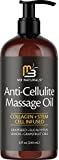 Anti Cellulite Massage Oil Infused with Collagen and Stem Cell Skin Tightening Cellulite Cream Moisturizing Body Bust Bum Cellulite Scar Cleansing Essential Oil Instant Absorption by M3 Naturals