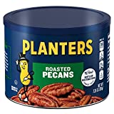 PLANTERS Roasted Pecans, 7.25 oz. Resealable Canister - Salted Pecans - Snacks for Adults - Kids Snacks - Vegan Snacks, Kosher