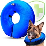 Soft Dog Cone Collar for Large Dogs for After Surgery - Inflatable Dog Neck Donut Collar - Elizabethan Collar for Dogs Recovery - Dog Cones Alternative - Protective Pet Cones for Dogs (Large, Blue/L)