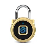 Eseesmart Fingerprint Padlock, Smart Padlock, Locker Lock, Biometric Metal Keyless Thumbprint Lock, Waterproof, USB Rechargeable, for Gym, Sports, Bike, School, Locker and Storage, Outdoor