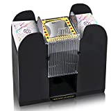 Nileole 1-6 Decks Automatic Card Shuffler, Battery-Operated Electric Shuffler for UNO,Phase10, Texas Hold'em, Poker, Home Card Games, Blackjack, Home Party Club Game (6 Deck)