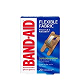 Band-Aid Brand Flexible Fabric Adhesive Bandages for Wound Care and First Aid, Finger and Knuckle, 20 ct ( Pack of 6)