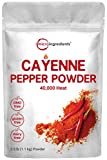 Micro Ingredients Ground Cayenne Pepper Powder Bulk, 6 Pounds - 60,000 Heat Units, Spicy and Filler Free, Garden Protection from Wildlife, No Gluten, No GMOs, Vegan Friendly